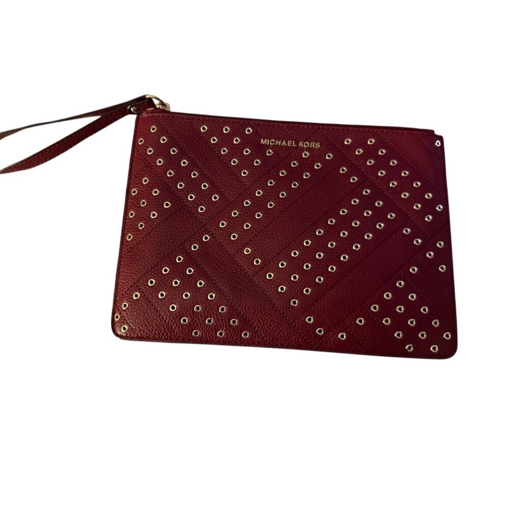 Michael Kors Women's Jet Set Zip Travel XL Mulberry Clutch NWOT - Picture 2 of 10